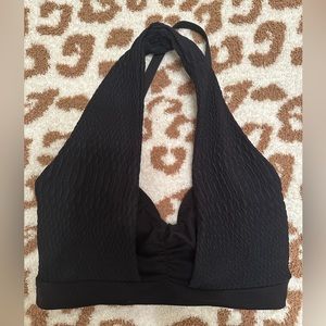 Black halter sports bra. Size M